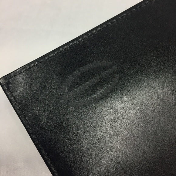 Vintage black leather folding clutch - Picture 5 of 8